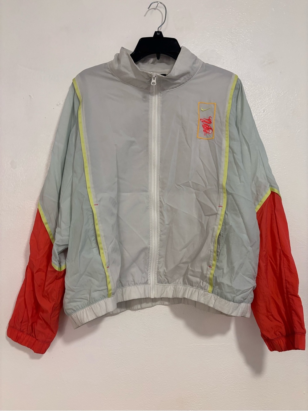 Nike Light Blue White Zip-Front Windbreaker Jacket